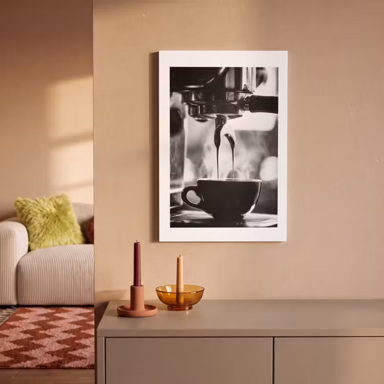 Coffee - Espresso - Koffiemachine - Kop canvas 2cm klein -sfeer1