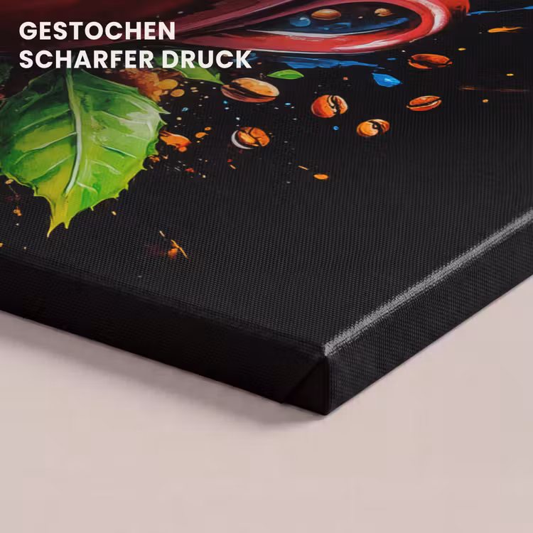 Koffie - Graffiti - Drinken - Abstract canvas 2cm klein -uniquesellingpoint_afwerking-onlywow_DE