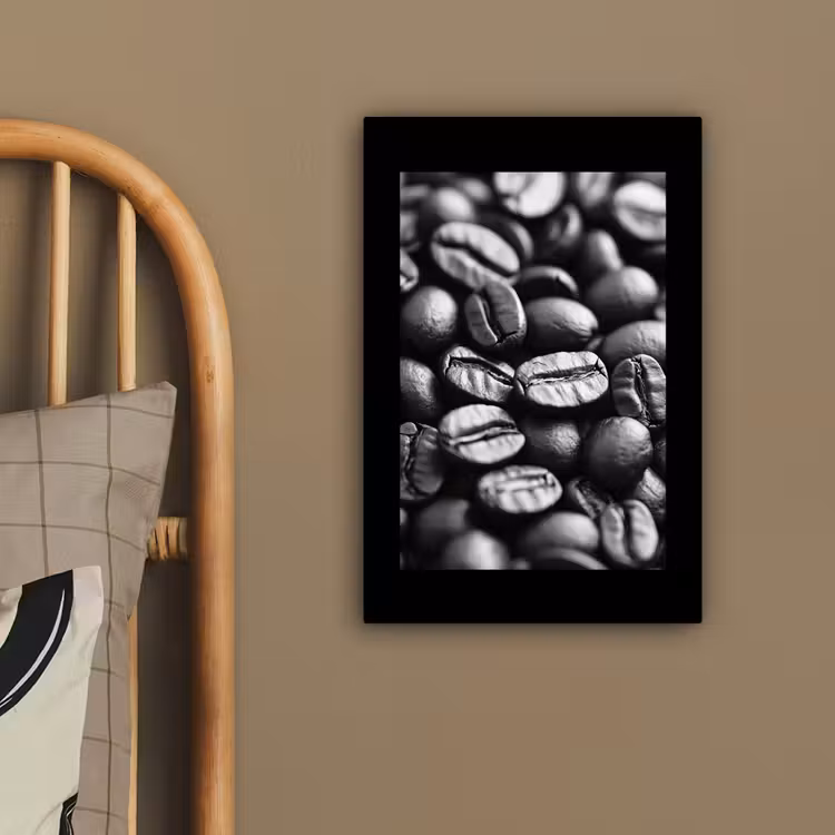 Koffiebonen - Zwart - Vintage canvas 2cm klein -sfeer3
