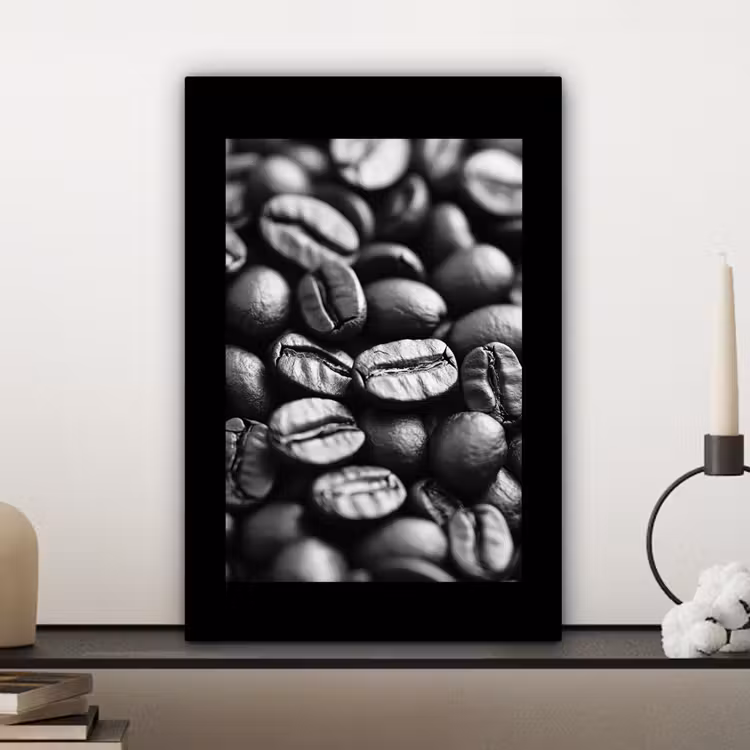 Koffiebonen - Zwart - Vintage canvas 2cm klein -sfeer6