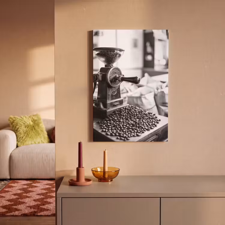Koffiemolen - Gemalen - Vintage canvas 2cm klein -sfeer1