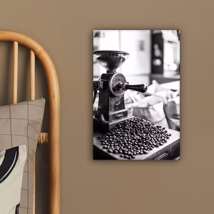Koffiemolen - Gemalen - Vintage canvas 2cm klein -sfeer3