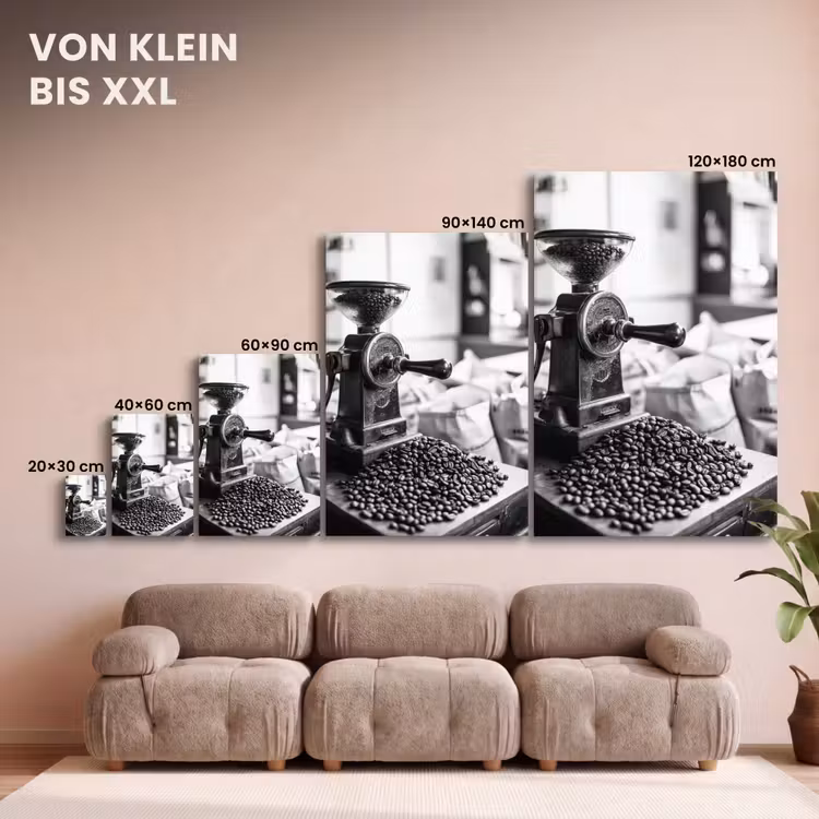 Koffiemolen - Gemalen - Vintage canvas 2cm klein -Xsfeer8_DE