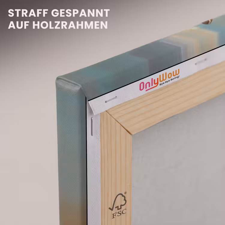 Konijn - Eieren - Kleurrijk canvas 2cm klein -uniquesellingpoint_afwerking-onlywow_DE