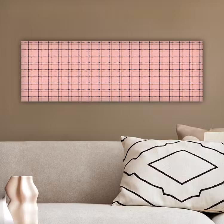 Plaid - Patroon - Gestreept - Roze canvas 2cm klein 828 -sfeer3