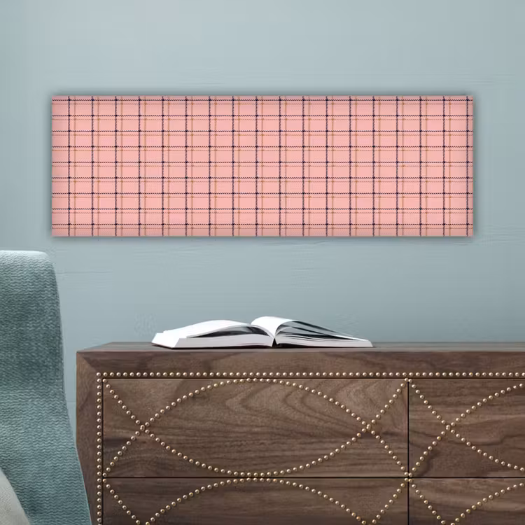 Plaid - Patroon - Gestreept - Roze canvas 2cm klein 828 -sfeer4