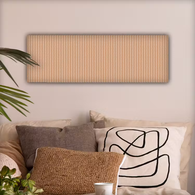 Plaid - Patroon - Bladvorm - Bruin canvas 2cm klein 828 -sfeer1