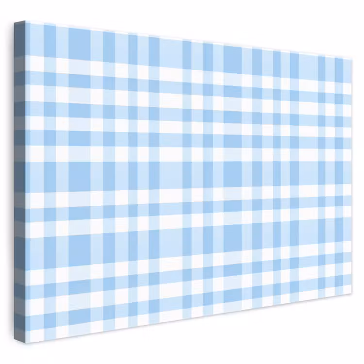 Ruit - Patroon - Blauw canvas 2cm klein 34 -3d