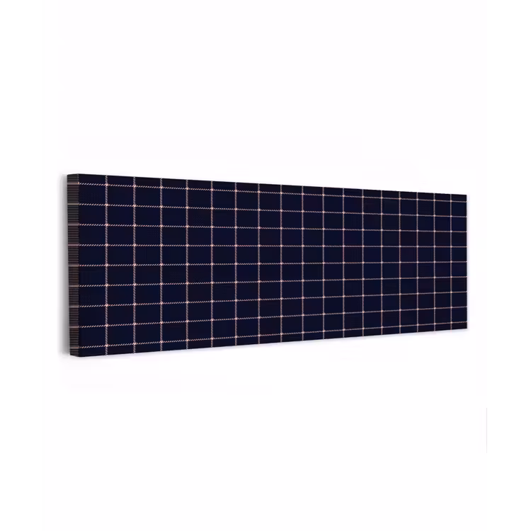 Plaid - Patroon - Blauw - Roze canvas 2cm klein 828 -z3d