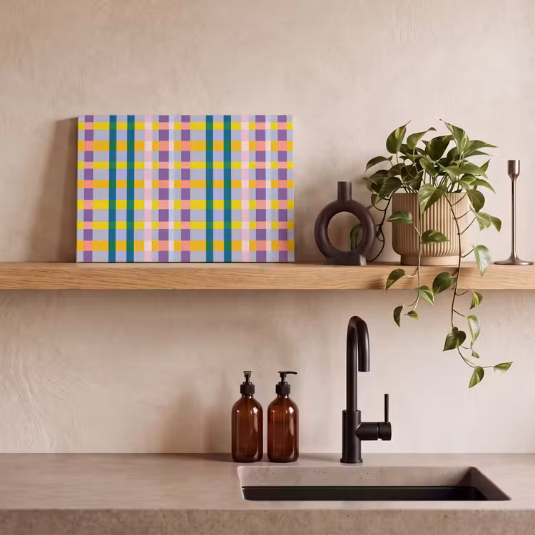 Ruit - Patroon - Kleurrijk canvas 2cm klein 34 -sfeer6