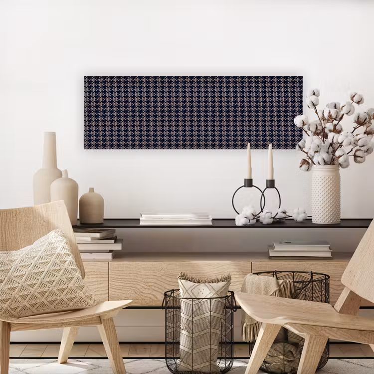 Plaid - Patroon - Ruit - Blauw canvas 2cm klein 828 -sfeer6