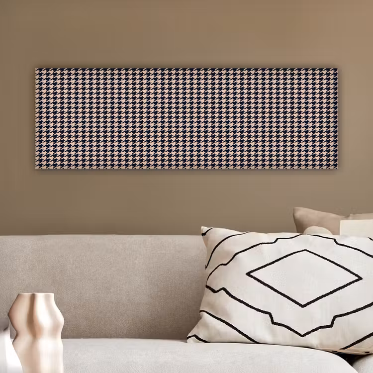 Plaid - Patroon - Ruit - Donkerblauw canvas 2cm klein 828 -sfeer3