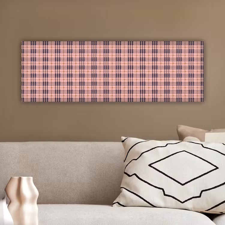 Plaid - Patroon - Schotse - Roze canvas 2cm klein 828 -sfeer3