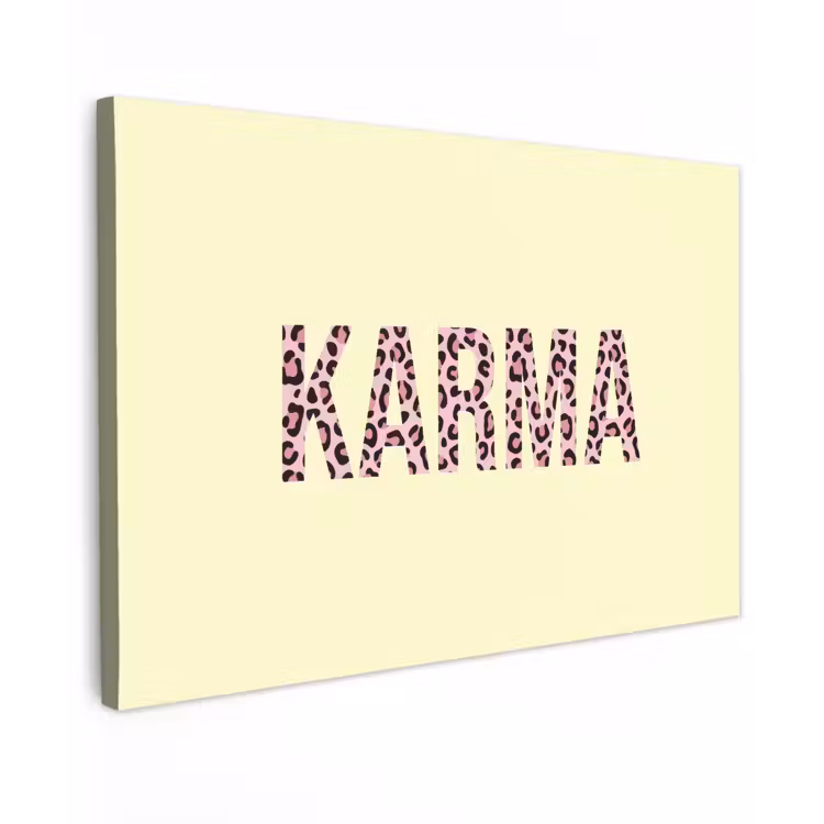 Karma - Luipaardprint - Geel canvas 2cm klein -z3d