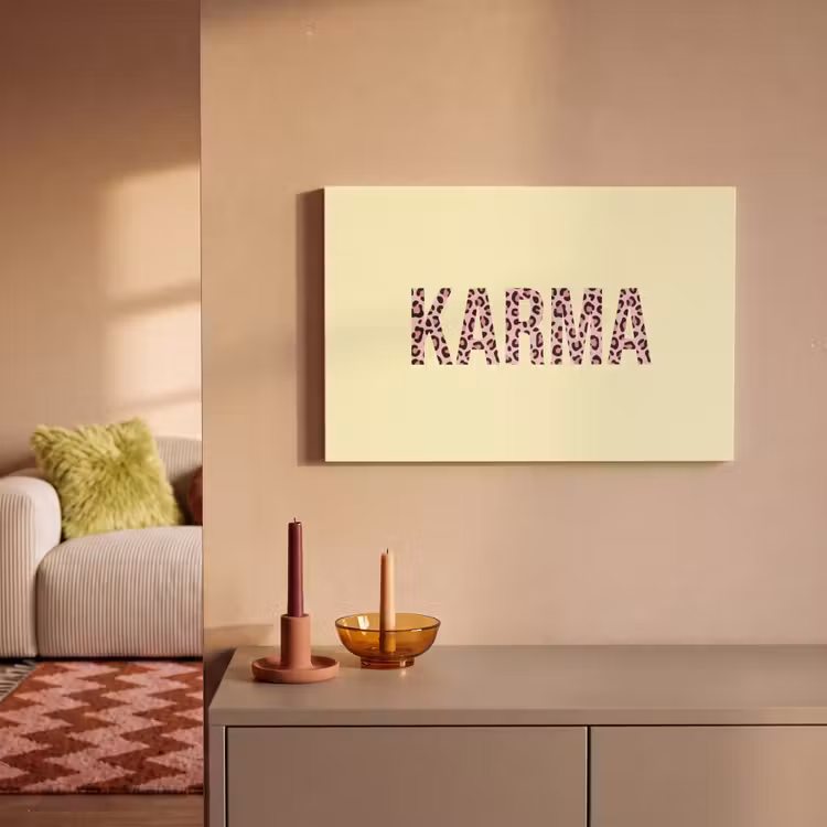 Karma - Luipaardprint - Geel canvas 2cm klein -sfeer1