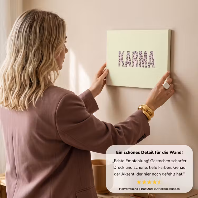 Karma - Luipaardprint - Geel canvas 2cm klein -sfeer3