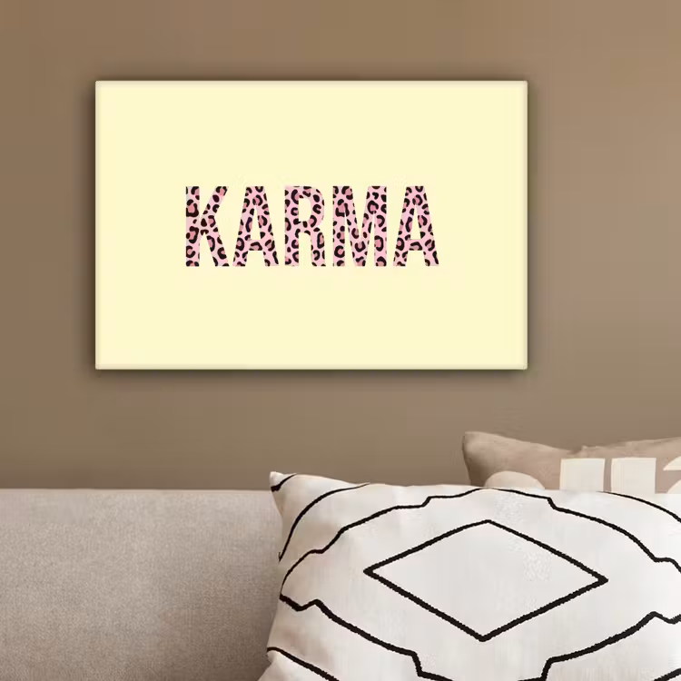 Karma - Luipaardprint - Geel canvas 2cm klein -sfeer6