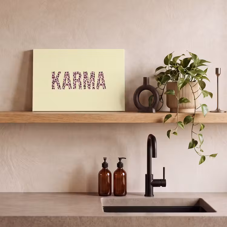 Karma - Luipaardprint - Geel canvas 2cm klein -uniquesellingpoint_afwerking-onlywow_DE