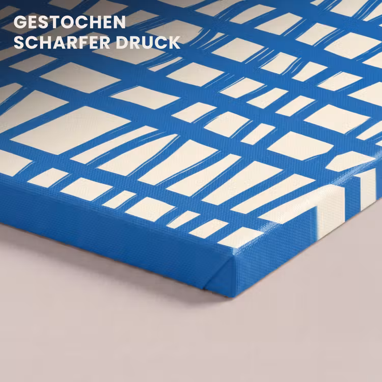 Ruitpatroon - Blauw - Crème canvas 2cm klein 34 -closeup_print_DE