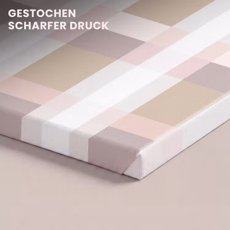 Ruitpatroon - Aardetinten - Minimalistisch canvas 2cm klein 34 -closeup_print_DE