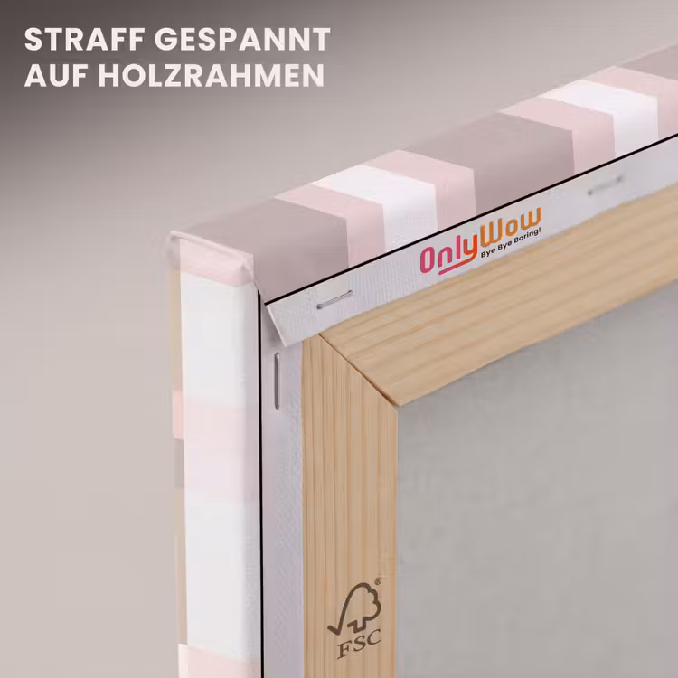Ruitpatroon - Aardetinten - Minimalistisch canvas 2cm klein 34 -uniquesellingpoint_afwerking-onlywow_DE