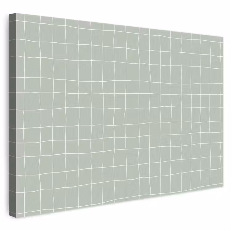 Ruitpatroon - Golvend - Groen canvas 2cm klein 34 -3d