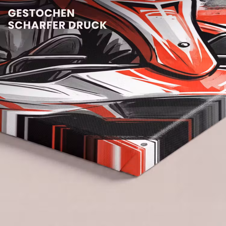 Kart - Coureur - Snelheid - Rood canvas 2cm klein -uniquesellingpoint_afwerking-onlywow_DE