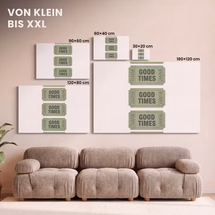 Kaartje - Vintage - Groen - Evenement - Collectie canvas 2cm klein -Xsfeer8_DE