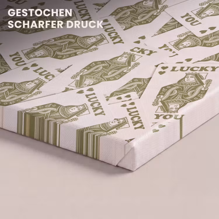Kaarten - Koningin - Patroon - Groen - Spel canvas 2cm klein -closeup_print_DE