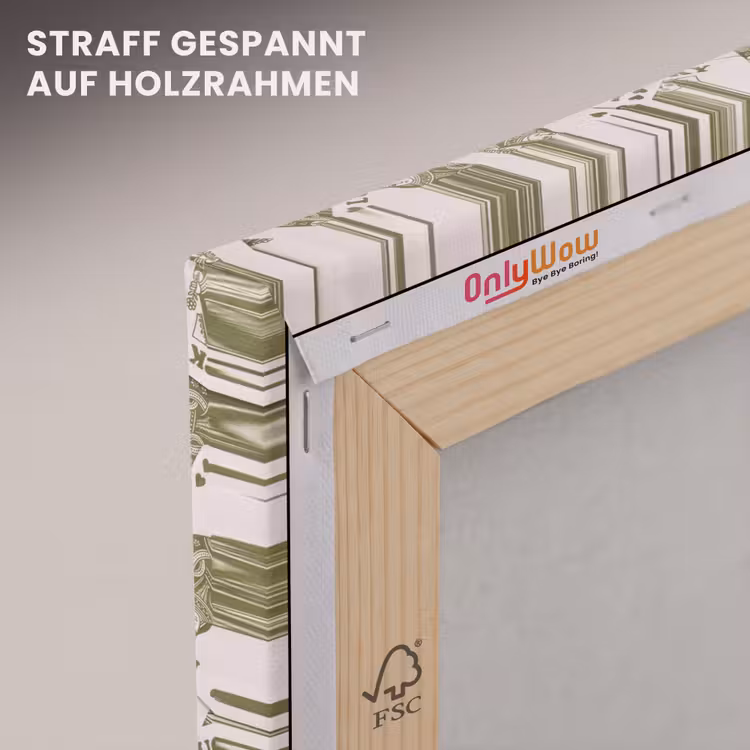 Kaarten - Koningin - Patroon - Groen - Spel canvas 2cm klein -uniquesellingpoint_afwerking-onlywow_DE