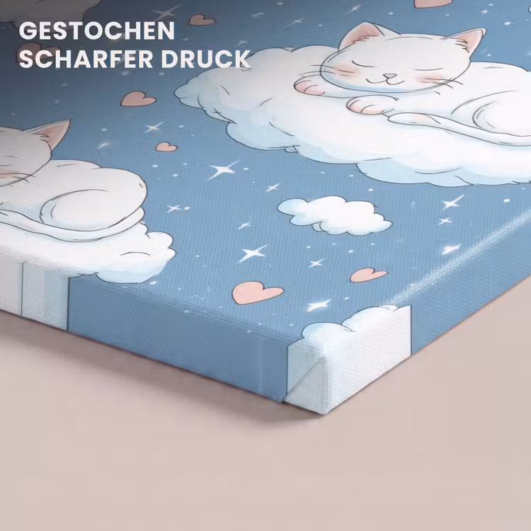 Kitten - Wolken - Blauw canvas 2cm klein 34 -closeup_print_DE