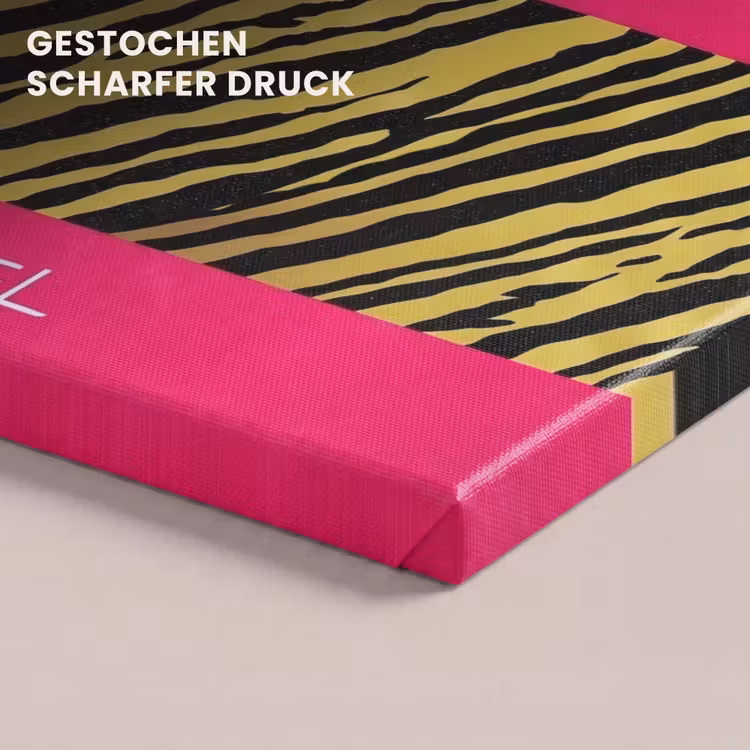 Kat - Baas - Roze - Tijgerprint canvas 2cm klein -closeup_print_DE