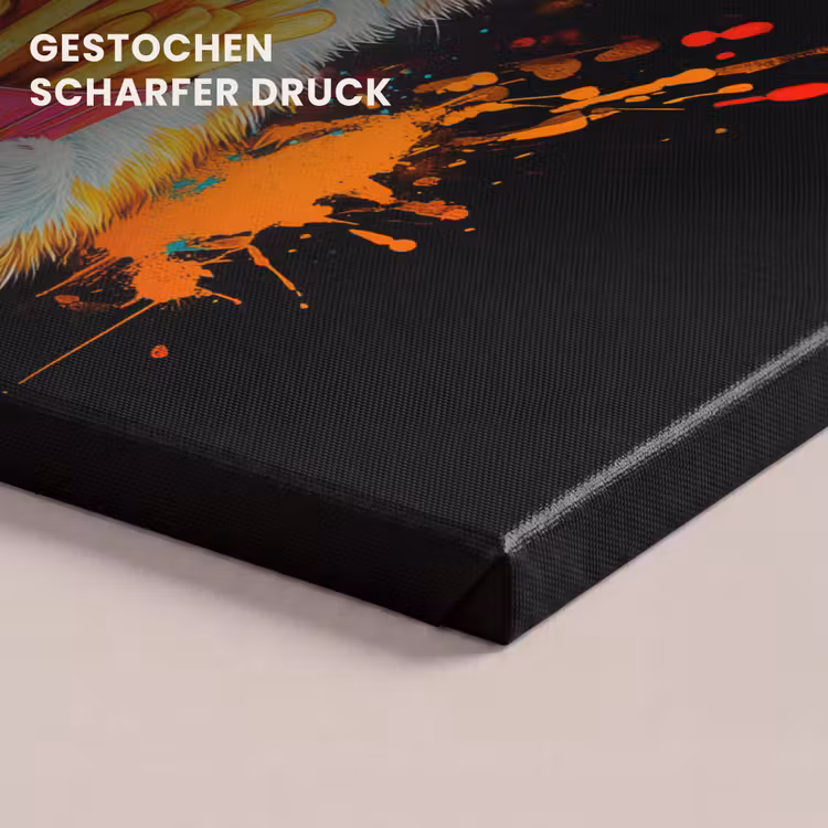Kat - Eten - Patat - Graffiti - Abstract canvas 2cm klein -uniquesellingpoint_afwerking-onlywow_DE