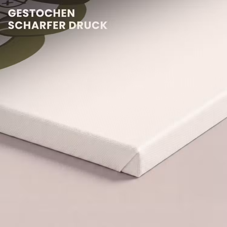Kat - Geluk - Dieren - Modern - Groen canvas 2cm klein -closeup_print_DE