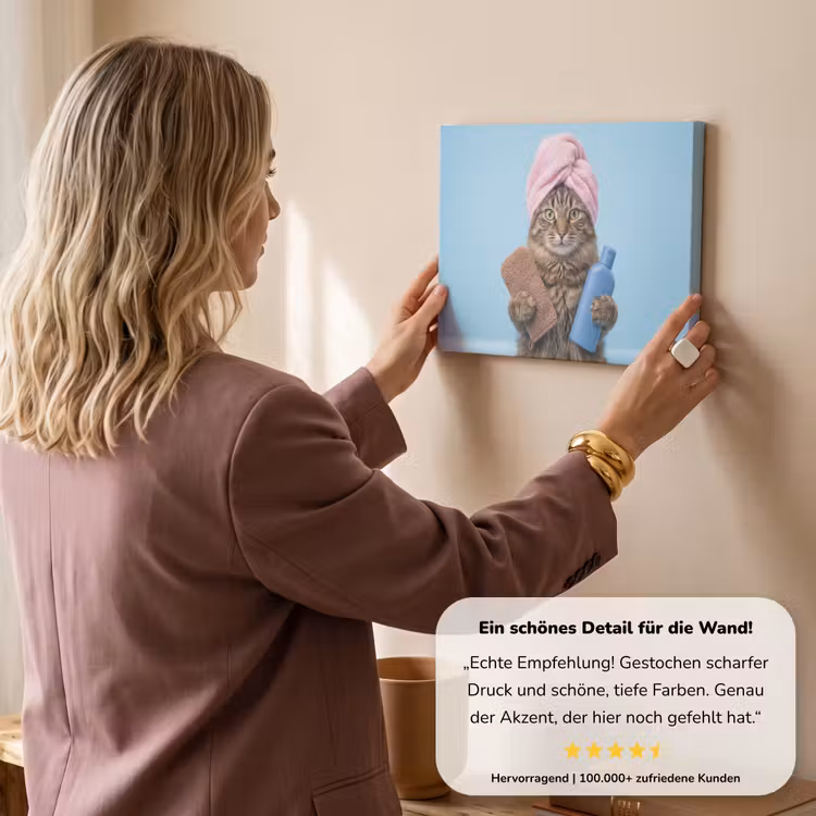 Kat - Handdoek - Washand - Zeep canvas 2cm klein -sfeer3