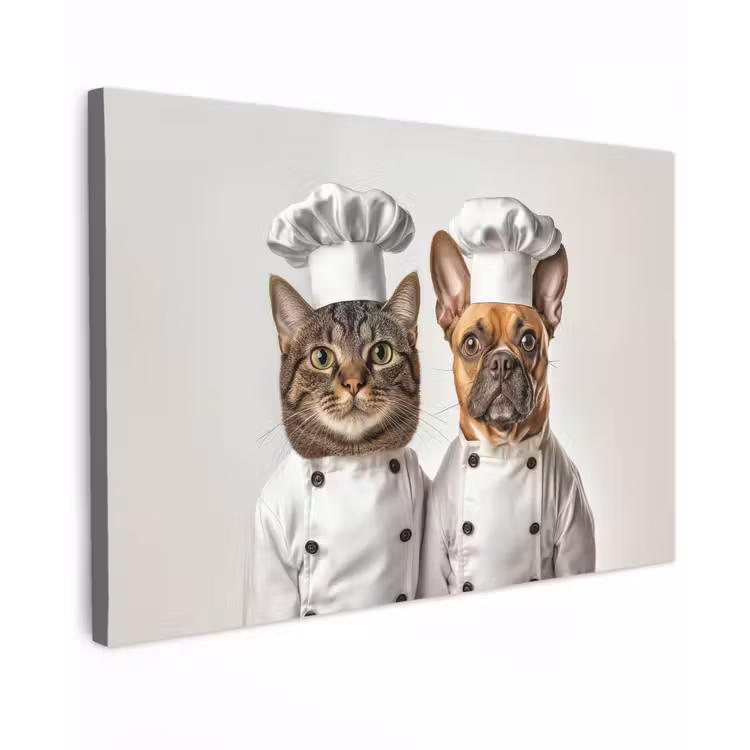 Kat - Hond - Kokskleding canvas 2cm klein -z3d