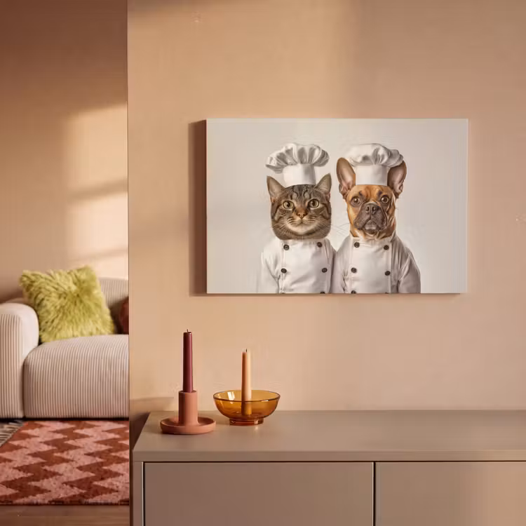 Kat - Hond - Kokskleding canvas 2cm klein -sfeer1