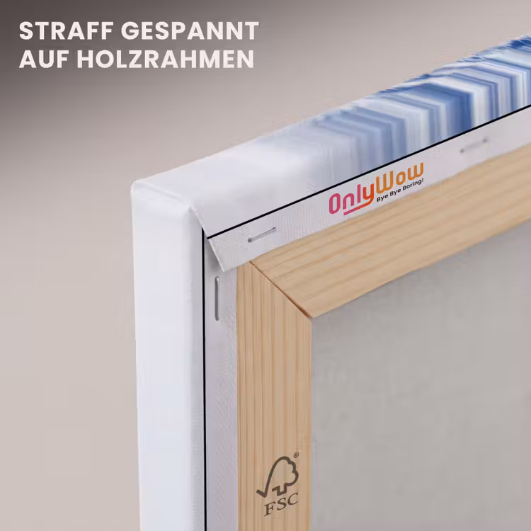 Kat - Patroon - Blauw canvas 2cm klein -uniquesellingpoint_afwerking-onlywow_DE