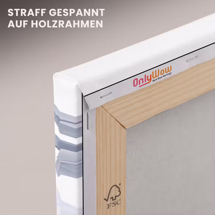 Kat - Tropisch bos - Modern - Grijs canvas 2cm klein -uniquesellingpoint_afwerking-onlywow_DE