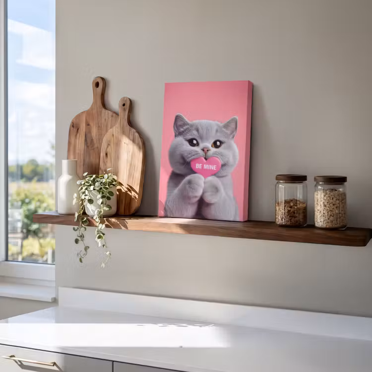 Kat - Valentijn - Roze - Liefde canvas 2cm klein -atmosphere_sfeer3_global