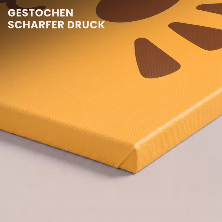 Kat - Simplistisch - Oranje - Vrolijk canvas 2cm klein -closeup_print_DE