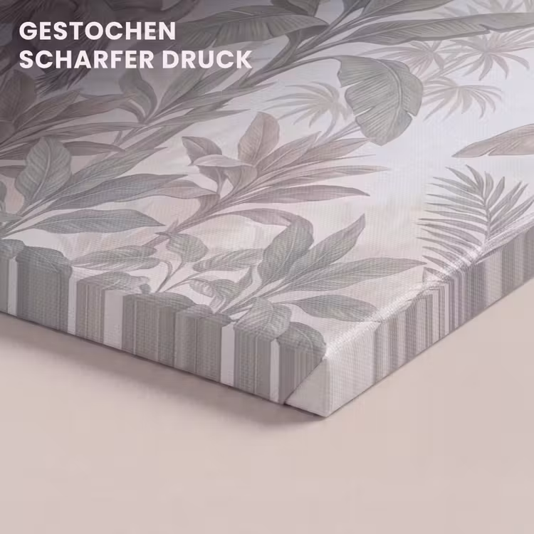 Kat - Vogel - Jungle - Illustratie - Dieren canvas 2cm klein -closeup_print_DE