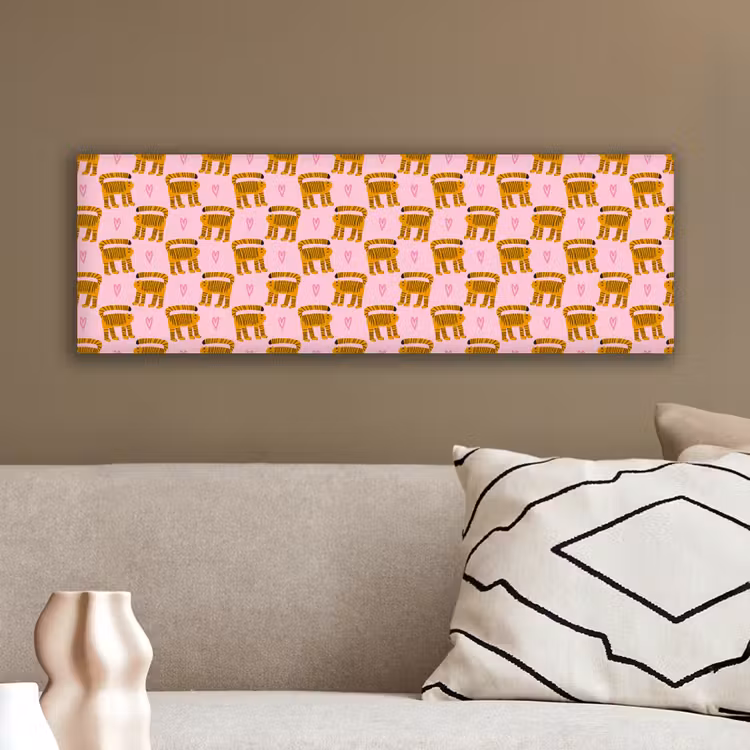 Katten - Roze - Hartjes canvas 2cm klein 828 -sfeer3