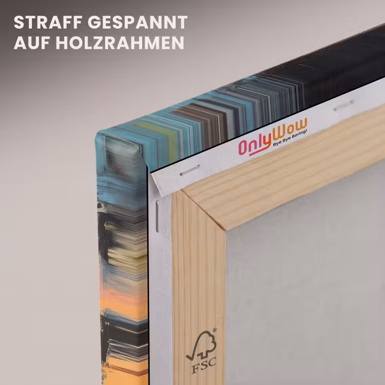 Kauwgom - Vrouw - Penseelstreken - Modern canvas 2cm klein -uniquesellingpoint_afwerking-onlywow_DE