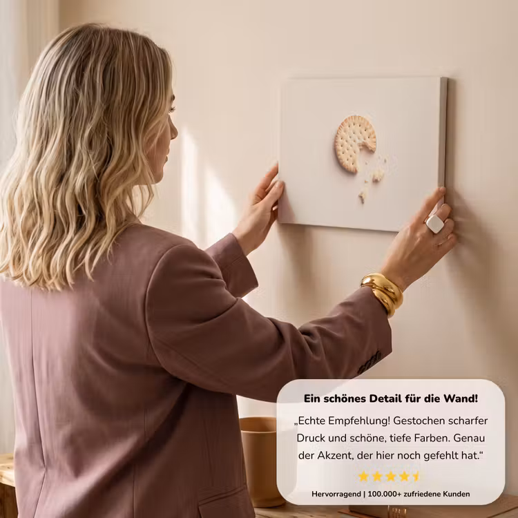 Koekje - Kruimels - beige canvas 2cm klein -sfeer3