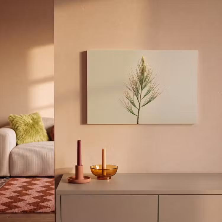 Dennentak - Naaldvormige bladeren - Lichtgroen canvas 2cm klein -sfeer1