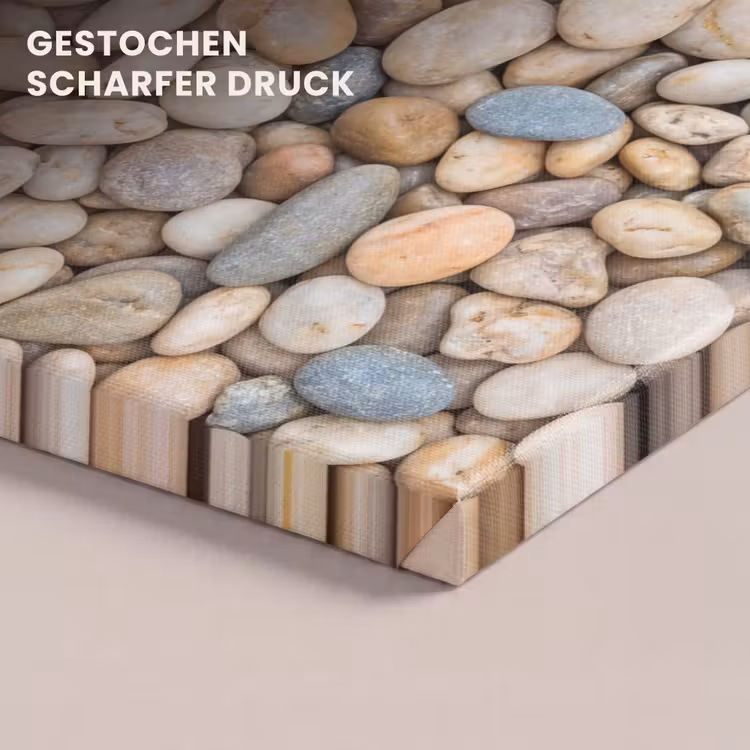 Kiezelstenen - Natuur - Textuur - Beige - Grijs canvas 2cm klein -closeup_print_DE