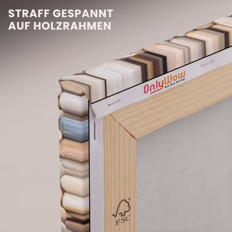 Kiezelstenen - Natuur - Textuur - Beige - Grijs canvas 2cm klein -uniquesellingpoint_afwerking-onlywow_DE