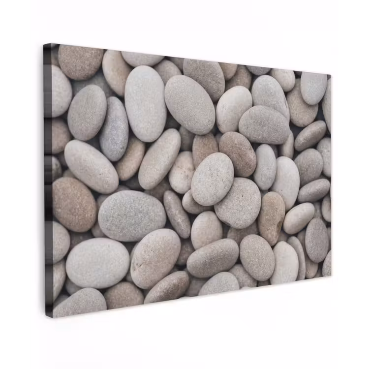 Kiezels - Stenen - Grijs canvas 2cm klein -z3d