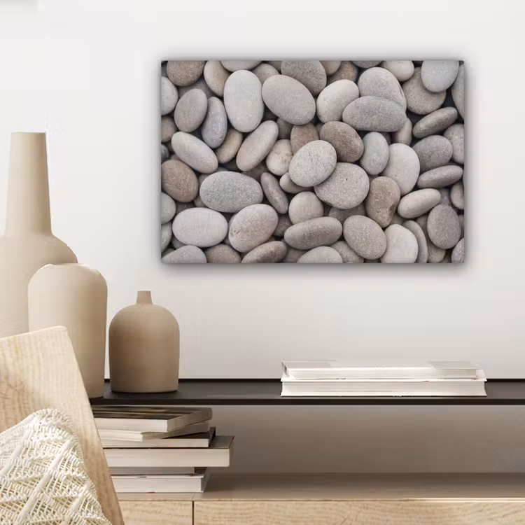 Kiezels - Stenen - Grijs canvas 2cm klein -sfeer6